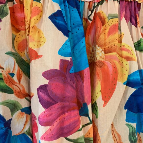 Women's Farm Rio Marys Garden Blouse Large - Picture 4 of 5